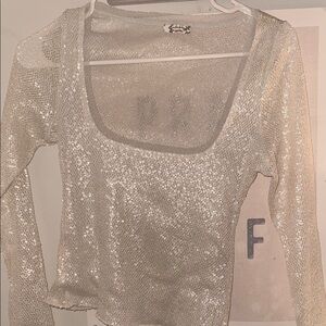 Sequin Long Sleeve Top